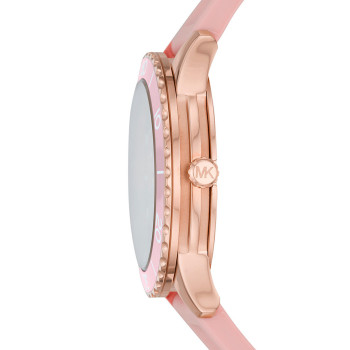 Montre à quartz en silicone Runway - Rose et doré rose - 02 - 33892979