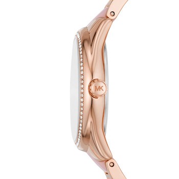 Montre à quartz en acier Janelle - Doré rose - 02 - 33893012