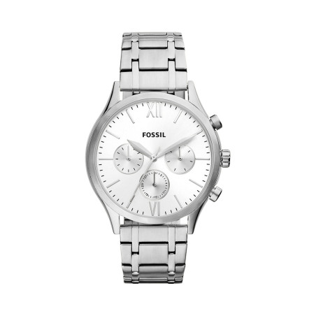 Montre à quartz en acier - Argenté et blanc - 02 - 33893139