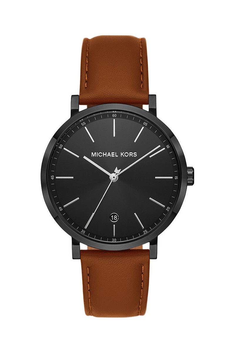 Montre à quartz en cuir - Marron et noir - 02 - 33892928