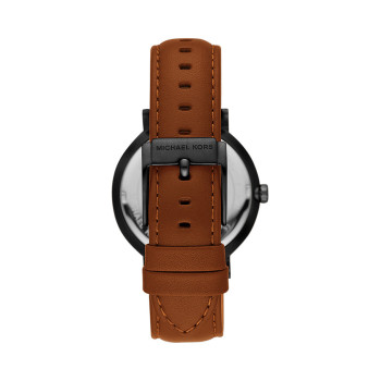 Montre à quartz en cuir - Marron et noir - 02 - 33892928