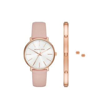 Coffret montre à quartz en cuir, jonc et puces - 02 - 33892935