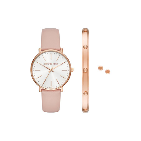 Coffret montre à quartz en cuir, jonc et puces - 02 - 33892935