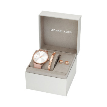 Coffret montre à quartz en cuir, jonc et puces - 02 - 33892935