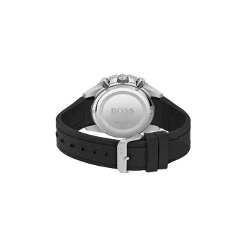 Montre à quartz en silicone - Chronographe - Doré et noir - 02 - 33390893