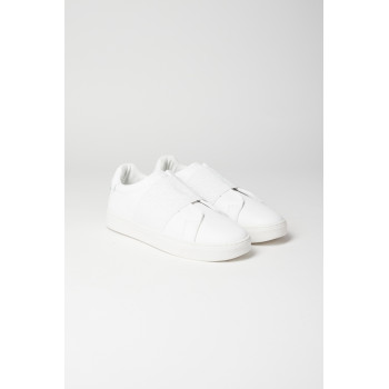 Slip-on en cuir - Blanc - 02 - 34000417