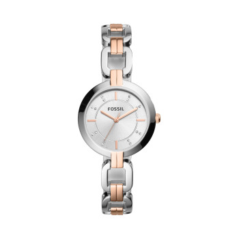 Montre à quartz en acier Kerrigan - Argenté et doré rose - 02 - 33906009