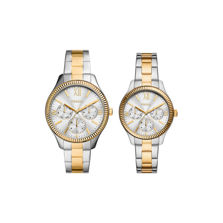 Coffret 2 montres à quartz en acier Rye - Argenté et doré - 02 - 33906019