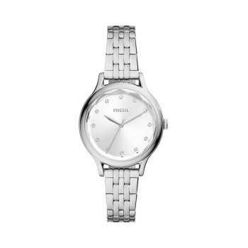 Montre à quartz en acier - Argenté - 02 - 33906028