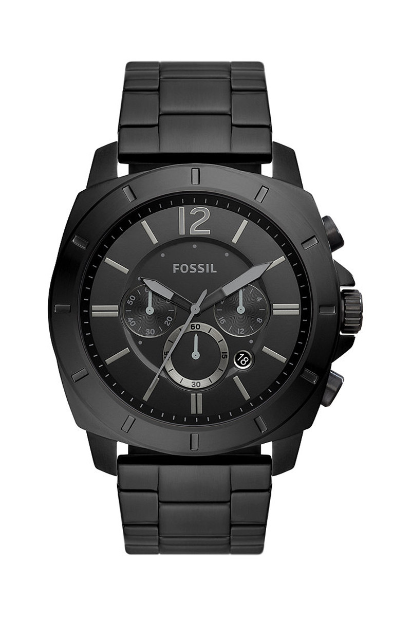 Montre à quartz en acier Privateer - Chronographe - Noir - 02 - 33906044