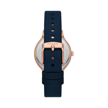 Montre à quartz en cuir Laney - Bleu marine et doré rose - 02 - 33906050