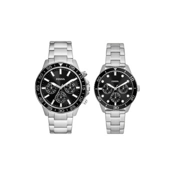 Coffret 2 montres à quartz en acier Bannon - Argenté - 02 - 33906057