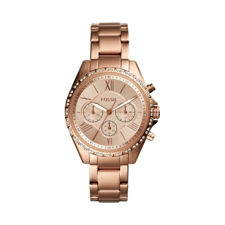 Montre à quartz en acier Modern Courier - Chronographe - Doré rose - 02 - 33906072