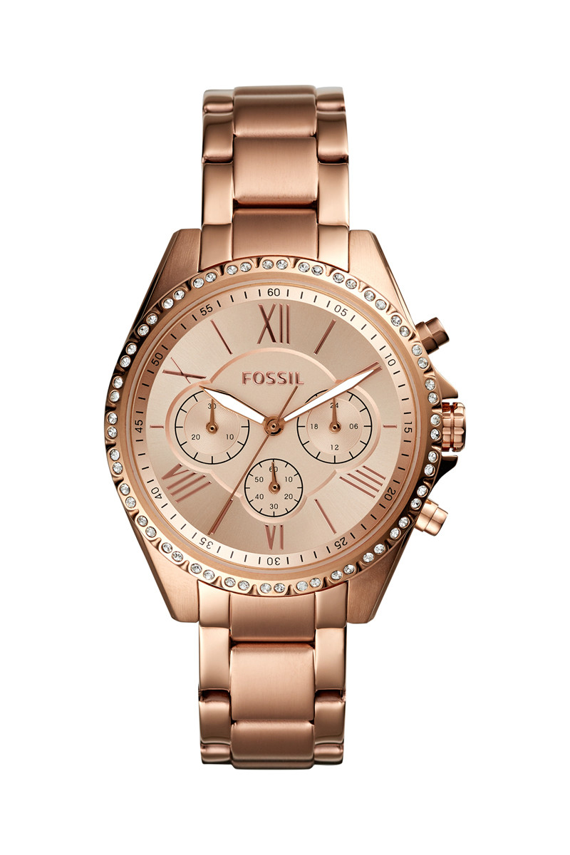 Montre à quartz en acier Modern Courier - Chronographe - Doré rose - 02 - 33906072