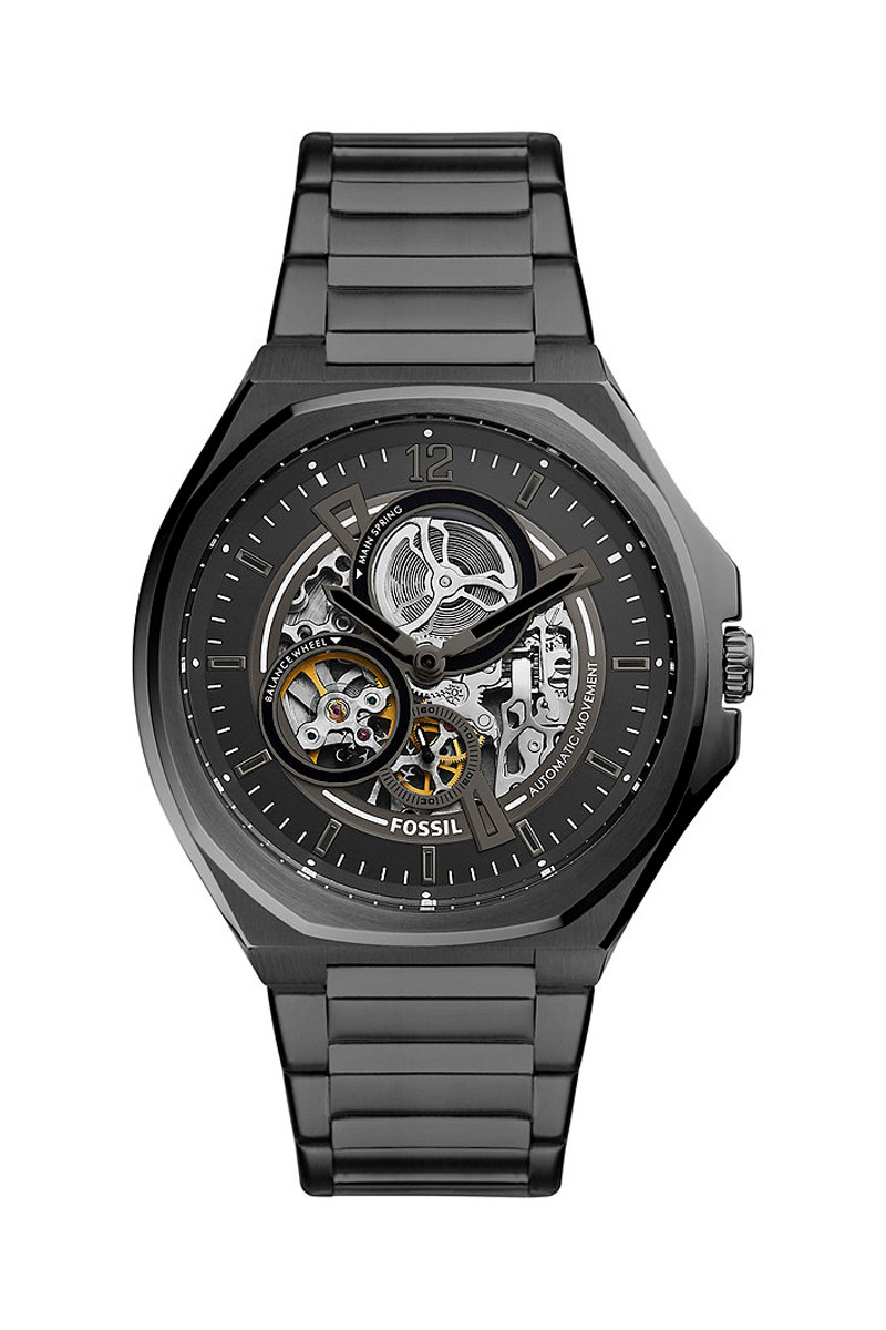 Montre automatique en acier - Noir - 02 - 33906083