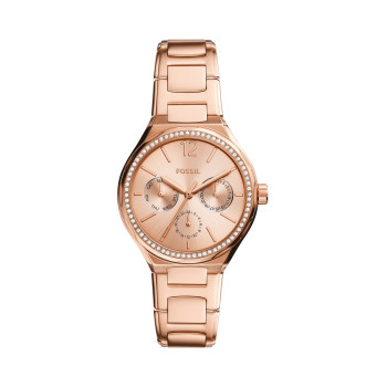 Montre à quartz en acier Eevie - Doré rose - 02 - 33906091