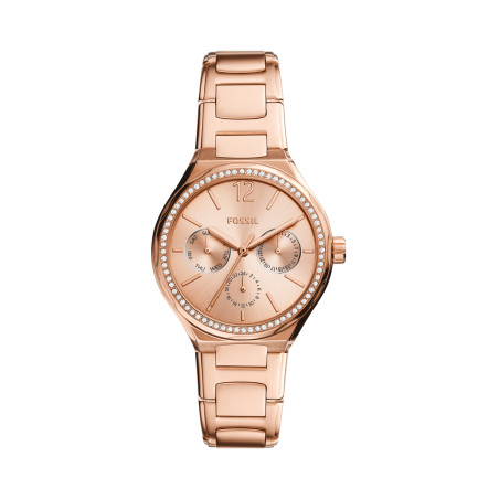 Montre à quartz en acier Eevie - Doré rose - 02 - 33906091