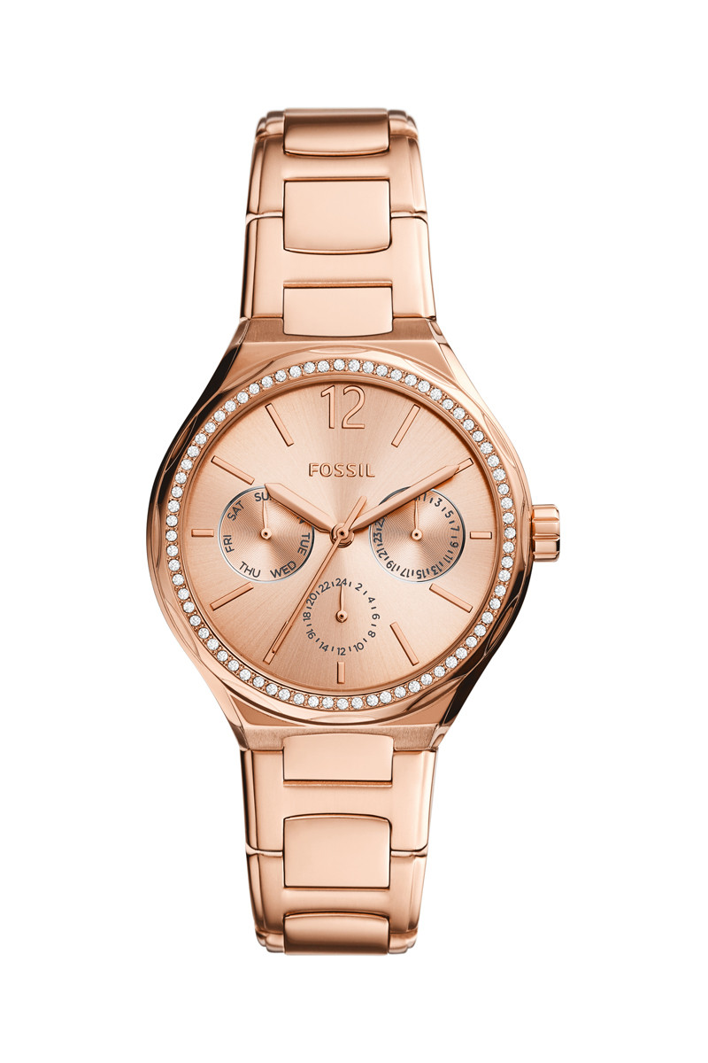 Montre à quartz en acier Eevie - Doré rose - 02 - 33906091