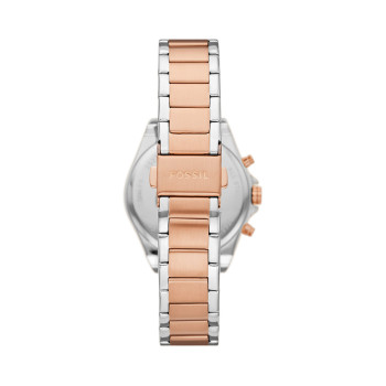 Montre à quartz en acier Modern Courier - Chronographe - Argenté et doré rose - 02 - 33906094