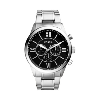 Montre à quartz en acier  -  Argenté et noir - 02 - 33906098