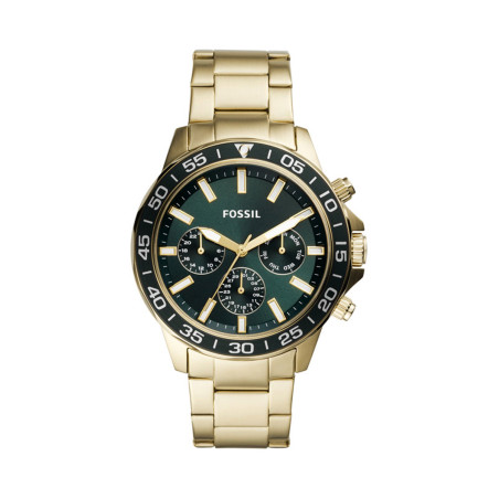 Montre à quartz en acier - Doré et vert foncé - 02 - 33906103