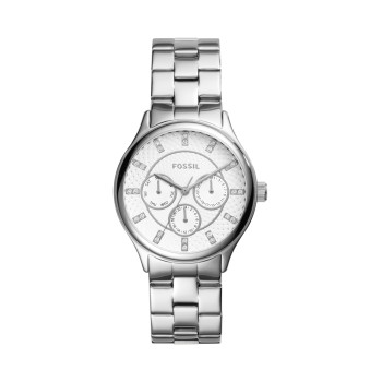 Montre à quartz en acier Modern Sophisticate - Argenté et blanc - 02 - 33906108