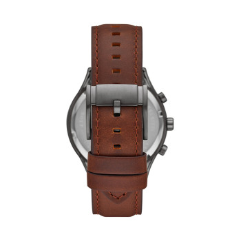 Montre à quartz en cuir Fenmore - Marron et argenté - 02 - 33906330