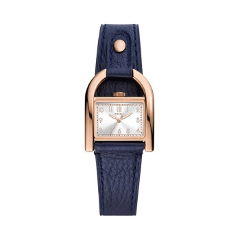 Montre à quartz en cuir Harwell - Bleu et doré rose - 02 - 33906370