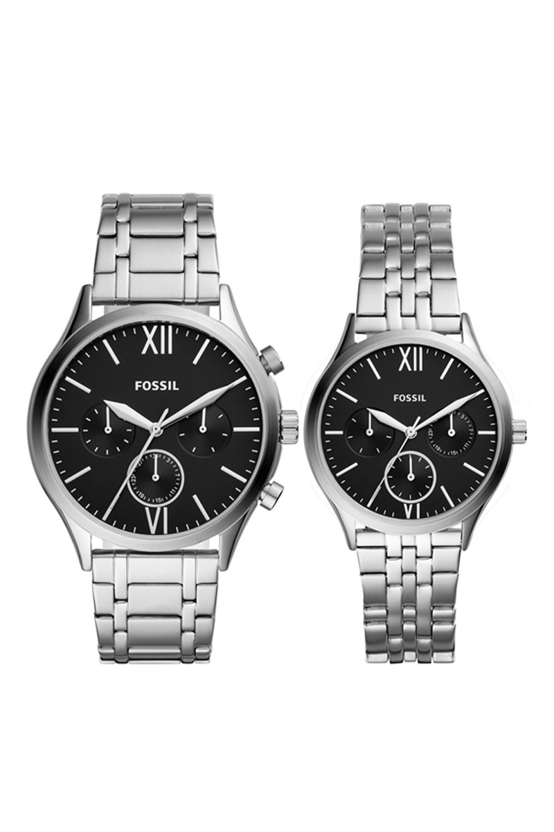 Coffret 2 montres à quartz en acier - 02 - 33906416