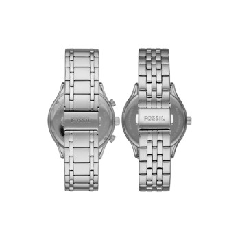 Coffret 2 montres à quartz en acier - 02 - 33906416