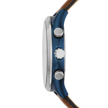 Montre à quartz en cuir Fenmore - Marron et bleu - 02 - 33906670