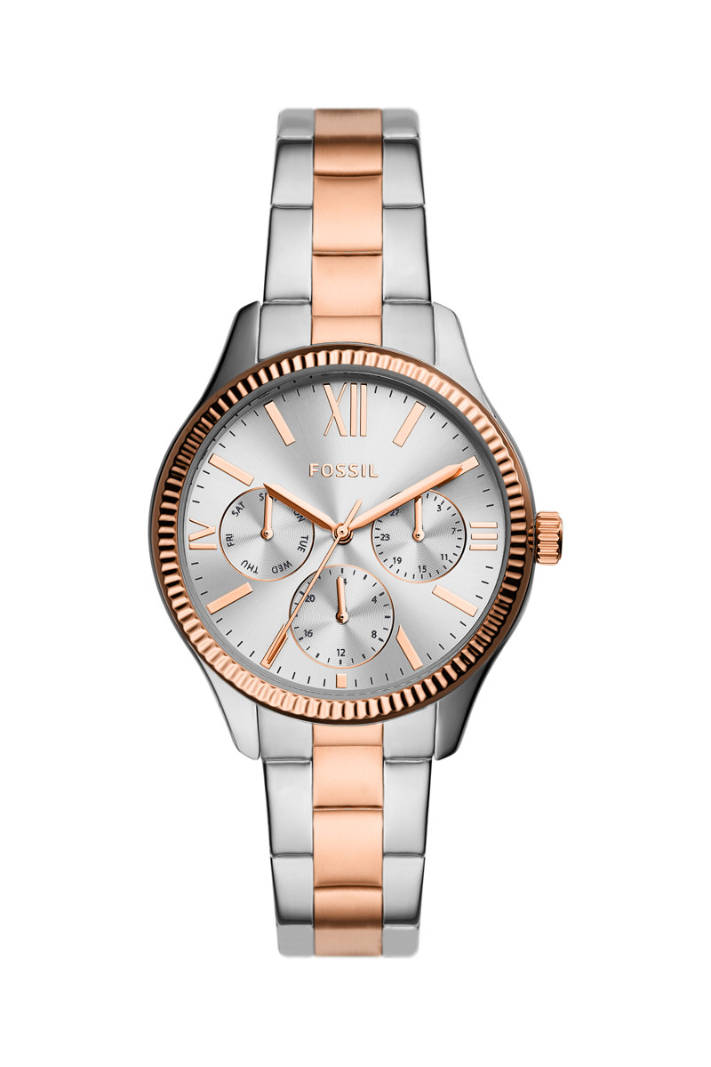 Montre à quartz en acier Rye - Argenté et doré rose - 02 - 33906070