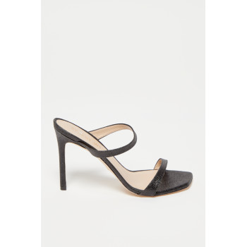 Mules à talons en cuir de veau Aleena - Noir  - 02 - 33856222