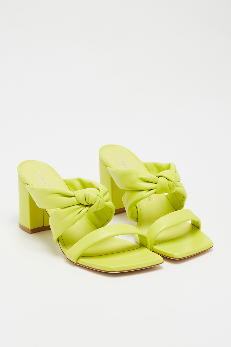 Mules à talons en cuir d agneau Playa - Vert - 02 - 33856225