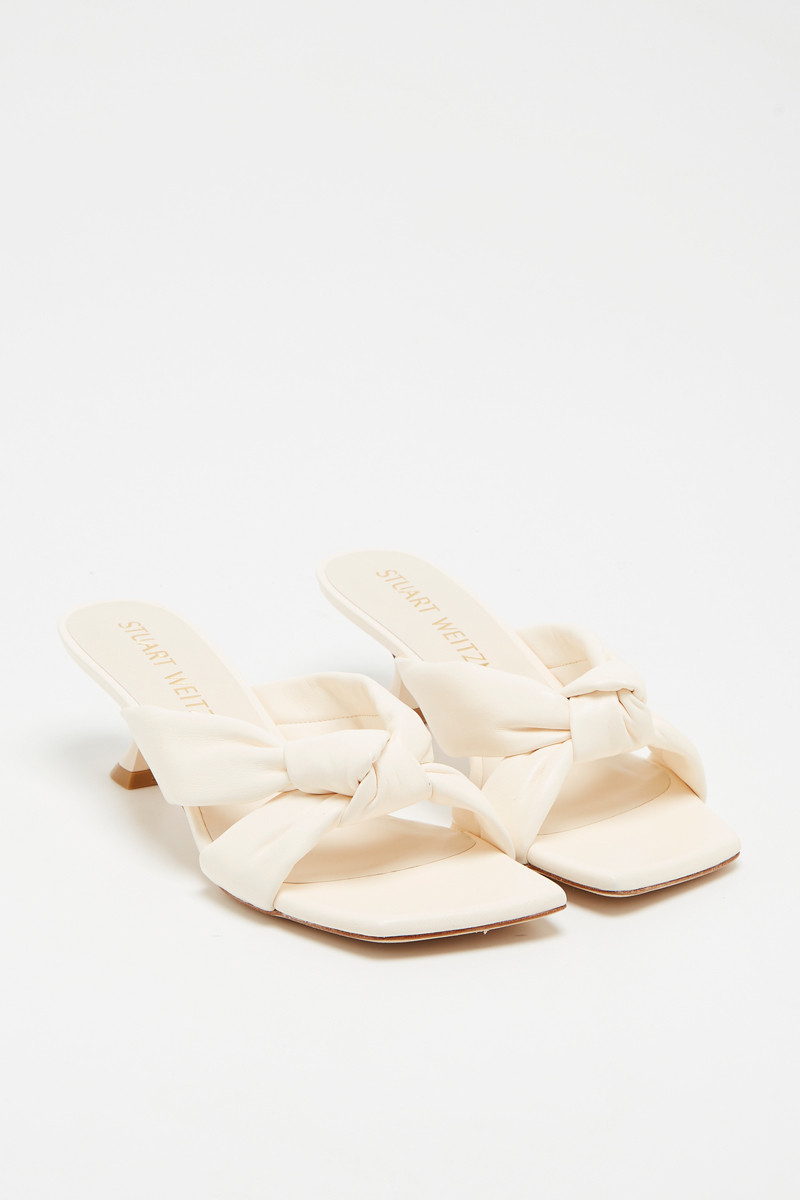 Mules à talons en cuir d agneau Playa - Beige - 02 - 33856230