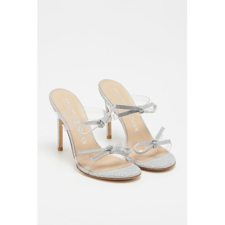 Mules à talons SW Bow - Transparent et argenté - 02 - 33856238