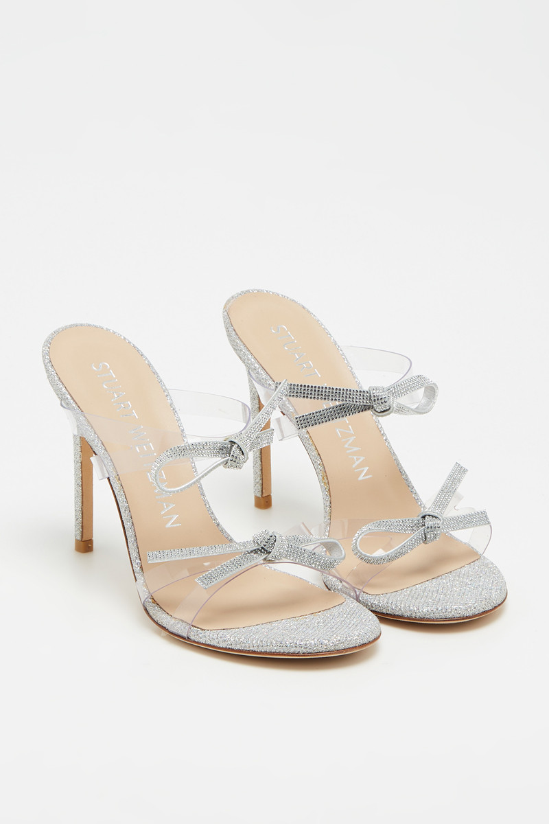 Mules à talons SW Bow - Transparent et argenté - 02 - 33856238