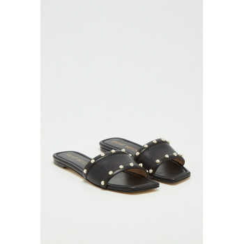 Mules en cuir Pearl - Noir  - 02 - 33702170