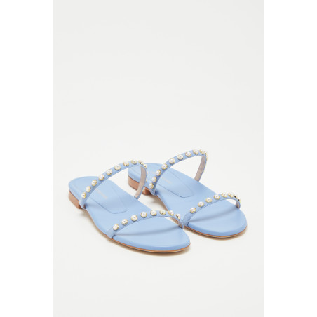 Mules en cuir Ameliese - 
Bleu  - 02 - 33702176