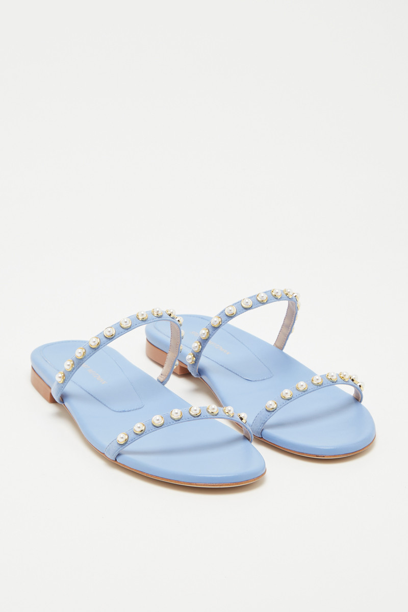 Mules en cuir Ameliese - 
Bleu  - 02 - 33702176