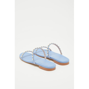 Mules en cuir Ameliese - 
Bleu  - 02 - 33702176