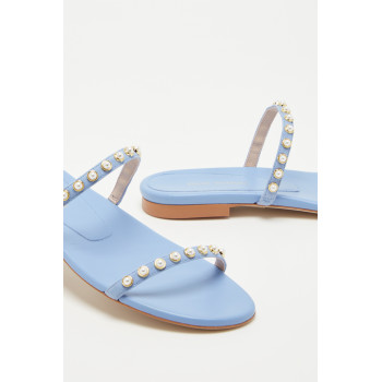 Mules en cuir Ameliese - 
Bleu  - 02 - 33702176