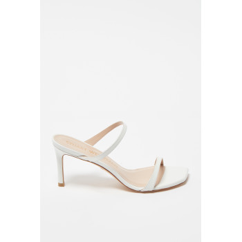 Mules à talons en cuir Aleena - 
Blanc  - 02 - 33702179