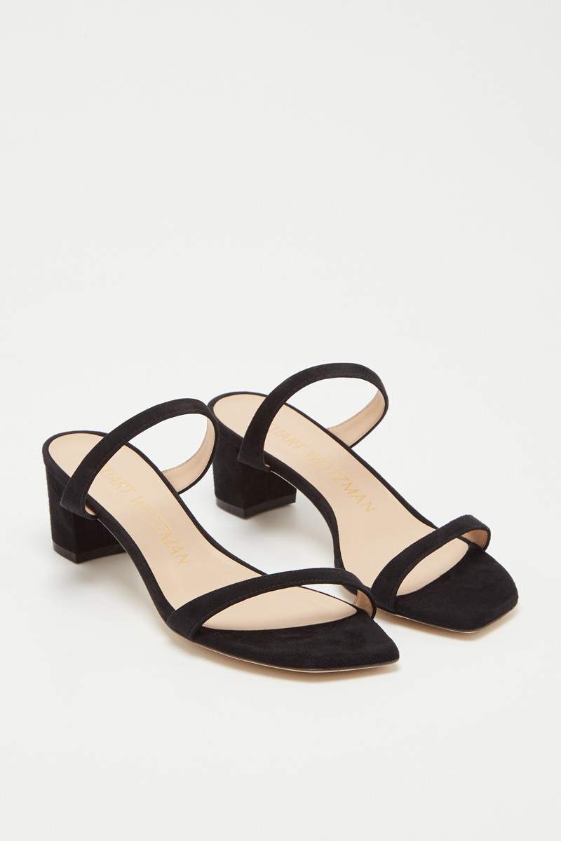 Mules à talons en nubuck Aleena - 
Noir  - 02 - 33702186