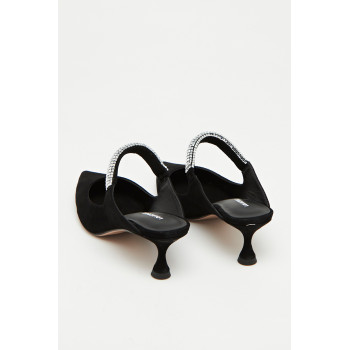 Mules à talons en nubuck New Blast - Noir - 02 - 34015806