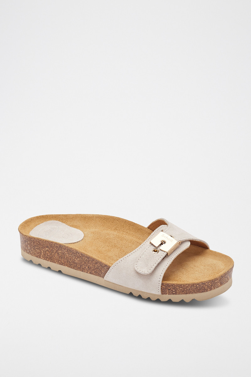 Mules en nubuck Nina - 
Beige - 02 - 33978984