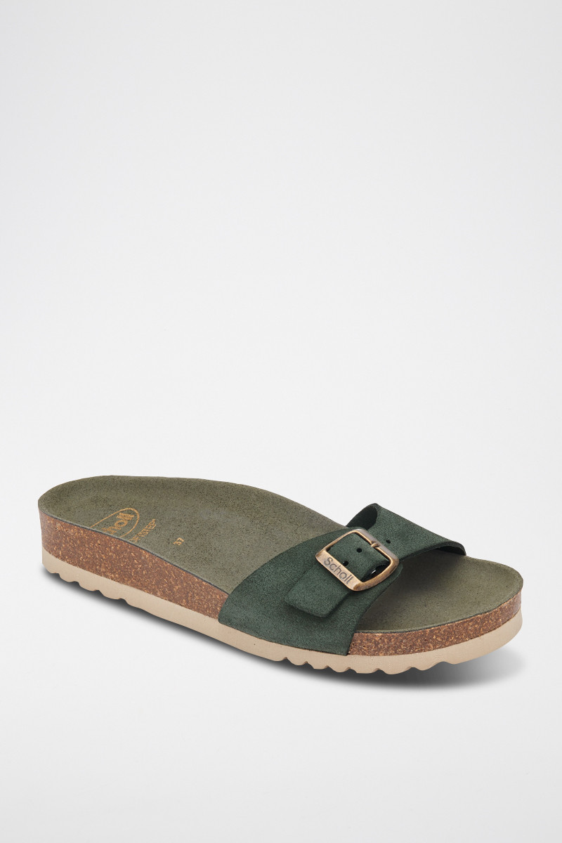 Mules en nubuck Estelle - 
Vert - 02 - 33979015