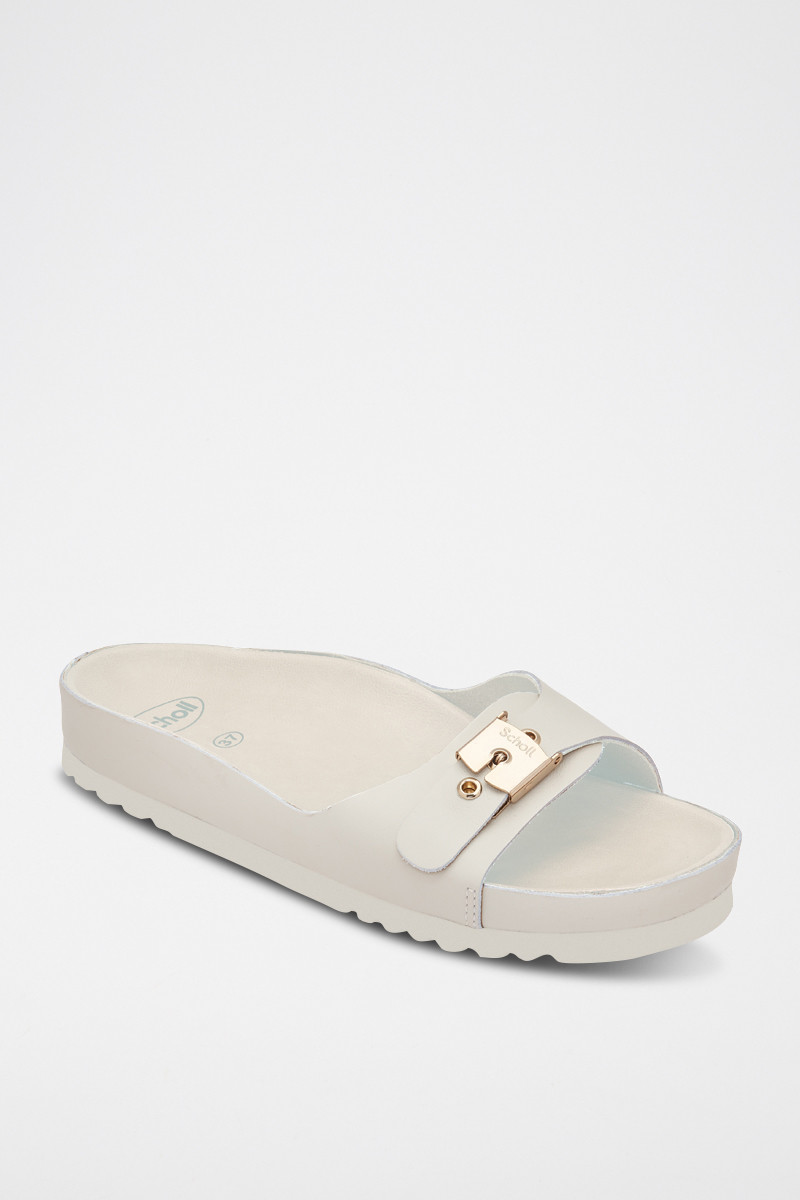 Mules en cuir Meg - 
Blanc - 02 - 33979020