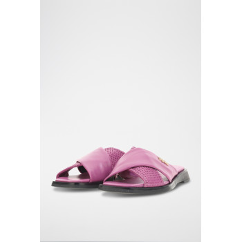 Mules en cuir de mouton Masha - Fuchsia - 02 - 33979054