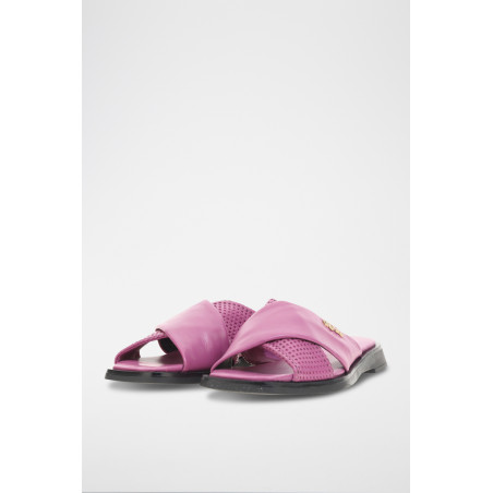 Mules en cuir de mouton Masha - Fuchsia - 02 - 33979054